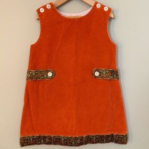 Little Follies Orange Corduroy Jumper 3T